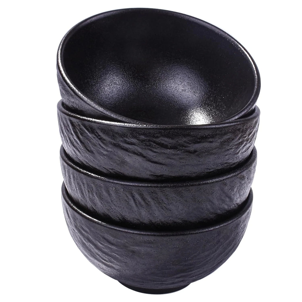 Japanese Rice Bowl Set of 4 Ceramic Sushi Soup Sauce Cereal Small Bowls