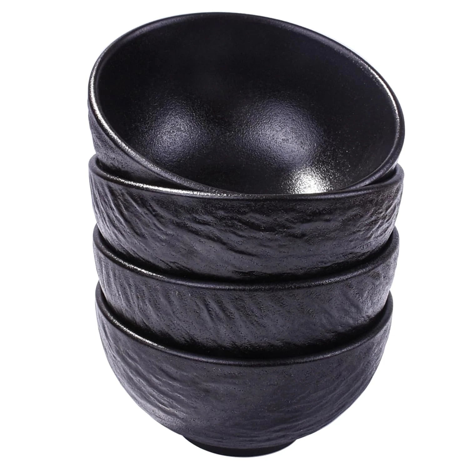 Japanese Rice Bowl Set of 4 Ceramic Sushi Soup Sauce Cereal Small Bowls