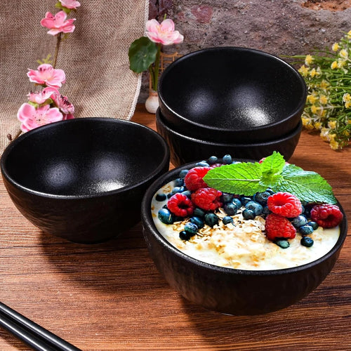 Japanese Rice Bowl Set of 4 Ceramic Sushi Soup Sauce Cereal Small Bowls